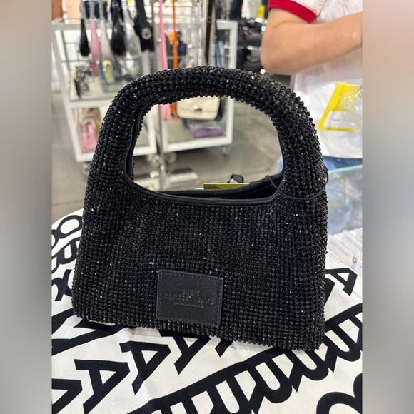 Marc Jacobs Black Rhinestone Mini Sack Bag